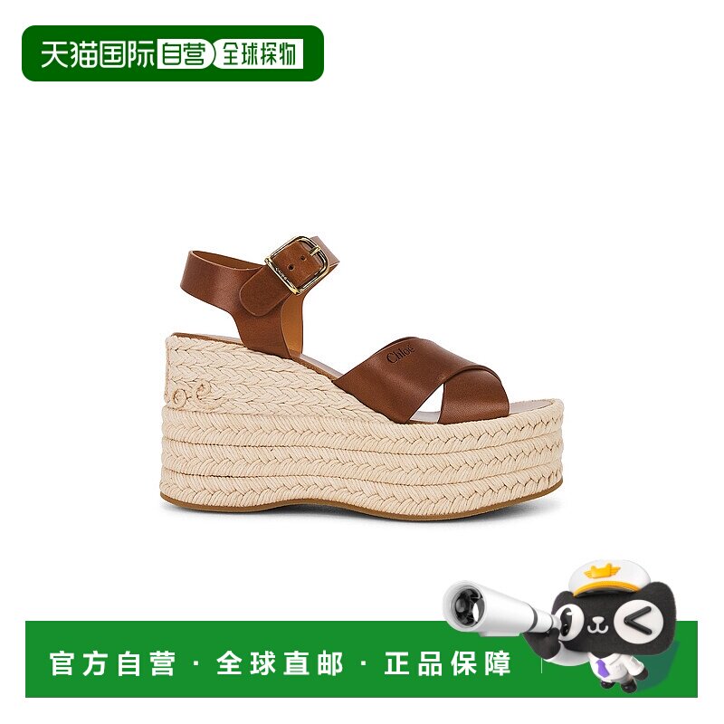 1h可退 香港直邮Chloe 蔻依 女士 Isla 坡跟凉鞋 25A10OLU厚底