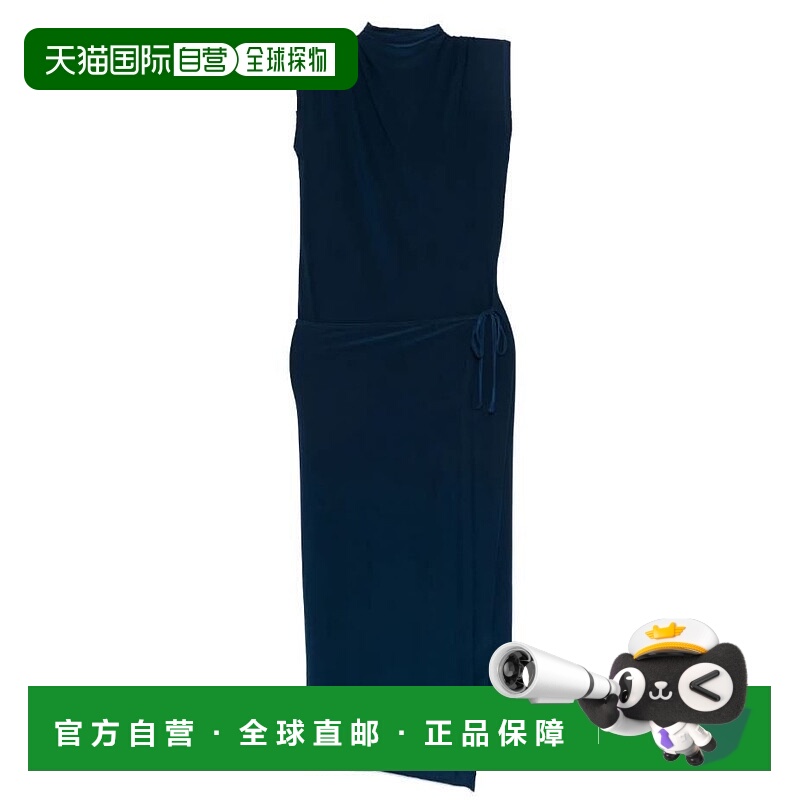 香港直邮Calvin Klein 卡尔文 克莱恩 女士 垂褶中長洋裝 LV044C2