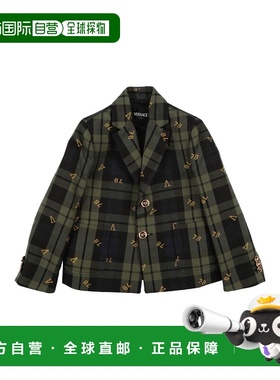 1h可退 香港直邮versace 女童 Blazers 西装外套童装 green绿色