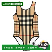 香港直邮Burberry 巴宝莉 女童 1h可退 格纹泳衣童装 beige米色
