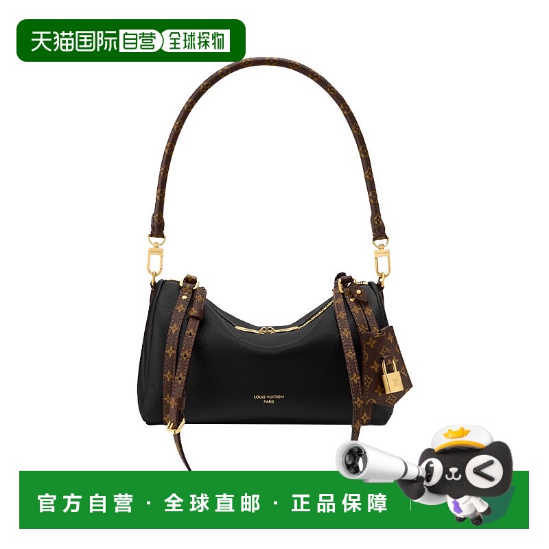 自营1h可退 欧洲直邮LV路易威登 Express小号黑色花纹镶边牛皮革