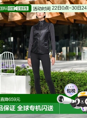 自营欧洲直邮On昂跑Weather系列女士黑色再生聚酯拉链马甲