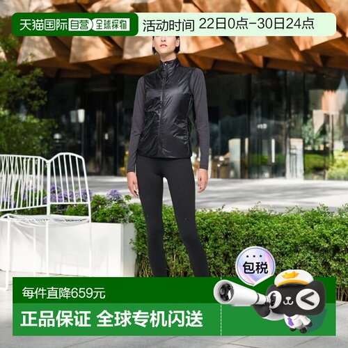 自营欧洲直邮On昂跑Weather系列女士黑色再生聚酯拉链马甲