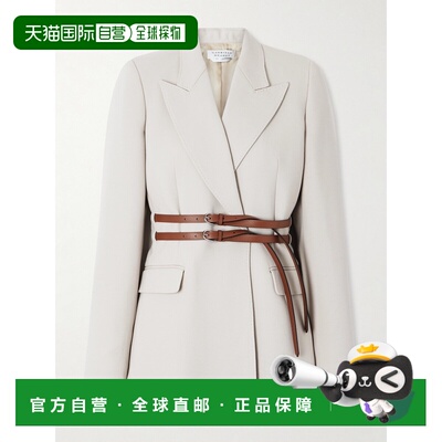 1h可退 美国直邮Gabriela Hearst 女士 Daniel 束带皮革边羊毛西