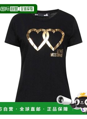 香港直邮moschino 爱莫斯奇诺 女士 T恤 black黑色 舒适时尚