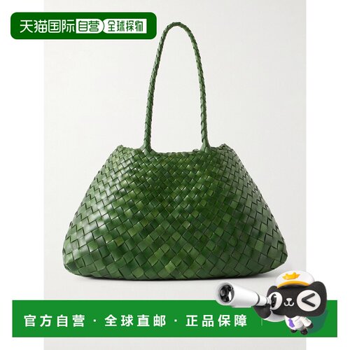 香港直邮DRAGON DIFFUSION 女士 Santa Croce 大号编织皮革手提包