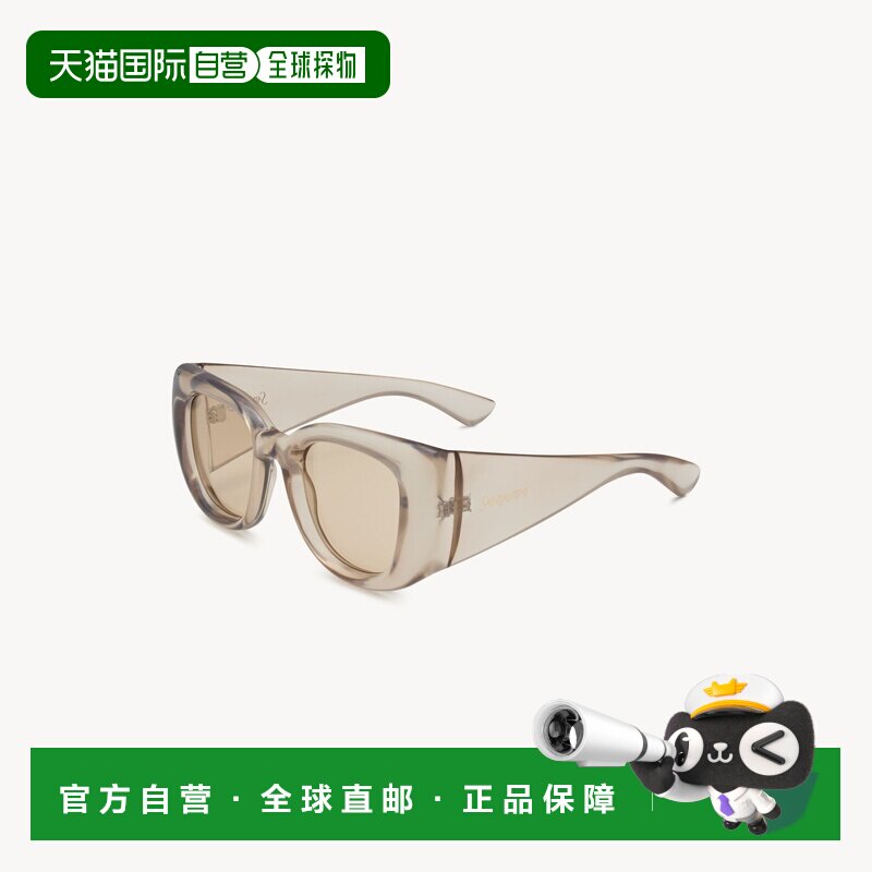 自营欧洲直邮YSL圣罗兰 SL 903女士透明米色尼龙蝴蝶形太阳镜配饰