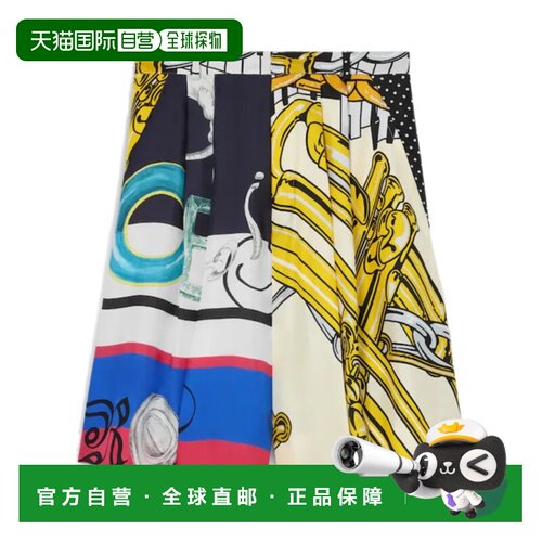 香港直邮CELINE 女士 印花真丝斜纹短裤 26FW