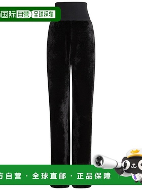 1h可退 香港直邮Alaia 女士 天鹅绒裤子 9P11316M915 black黑色