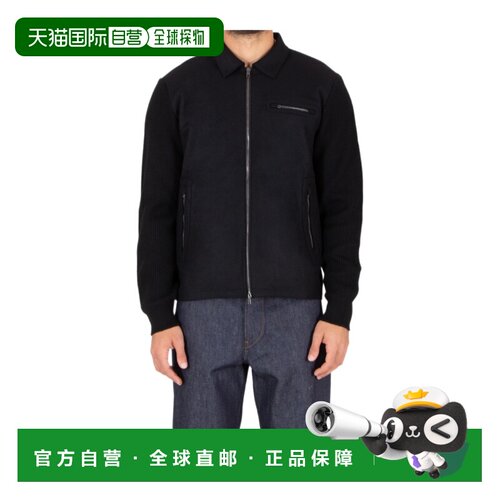 香港直邮HERNO 男士夹克 MC000202U703149300 AW2025 黑色 罗纹拉