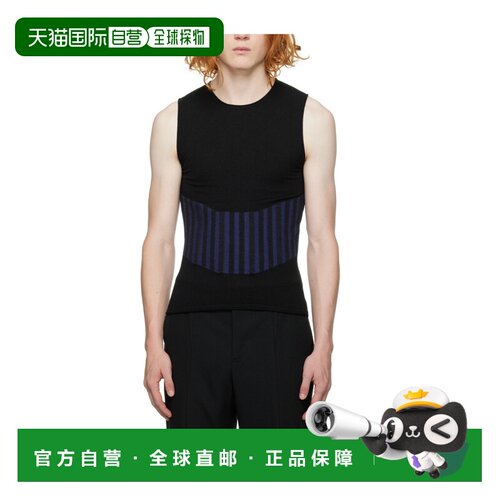香港直邮Dion Lee 男士T恤 C7103F22BLACKINK AW2023 黑色背心
