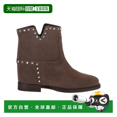 香港直邮Via Roma 15 女士高跟鞋 2853QUINOA AW2026 棕色 铆钉装