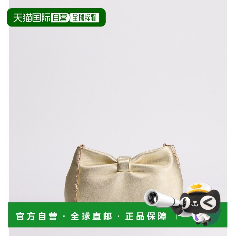 自营欧洲直邮Dior迪奥  Bow  OR女士手提包卡包香槟金 层压小羊皮