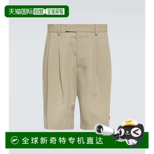brown棕色 香港直邮AMIRI 001354 男士 舒适 羊毛混纺百慕大短裤