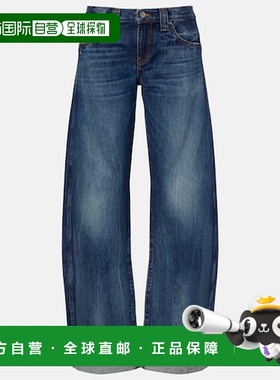 1h可退 香港直邮KHAITE 女士 Karo barrel-leg 牛仔裤 blue蓝色