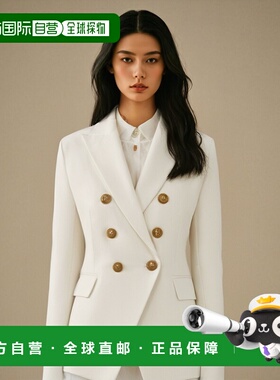 香港直邮Balmain 双排扣长袖西装外套 CF1SG008LB24