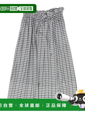 香港直邮Jil Sander 格纹半身裙 J40MA0182J-70214a字裙