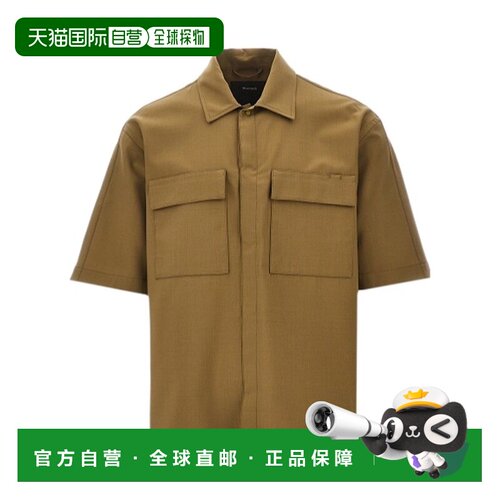 香港直邮HERNO 男士衬衫 CM00014UL128477305 SS2026 棕色 短袖衬