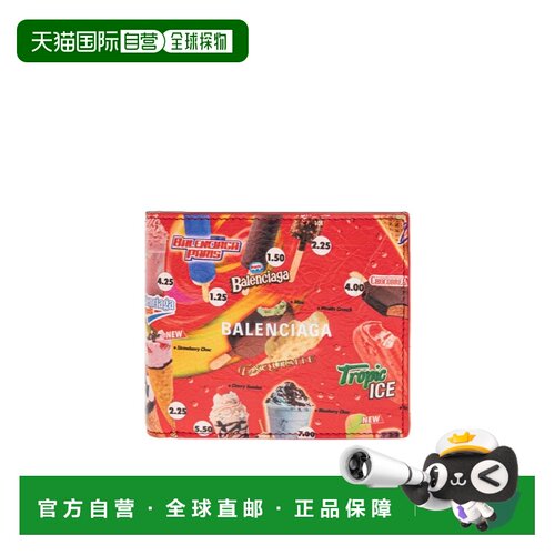 香港直邮BALENCIAGA 男士钱包 5943152ACAL6564 CO 红色 图案钱包
