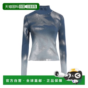 香港直邮Diesel 迪赛 女士 高领上衣 blue蓝色 舒适时尚针织衫