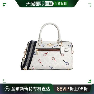 香港直邮Coach 蔻驰 女士 白色logo印花手提包 C8285IMCAH