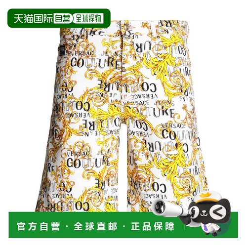 香港直邮versace 范思哲 男士 牛仔短裤 white白色 舒适时尚