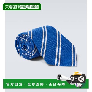 香港直邮Tom 男士 Ford 福特 条纹真丝斜纹领带 汤姆 1h可退