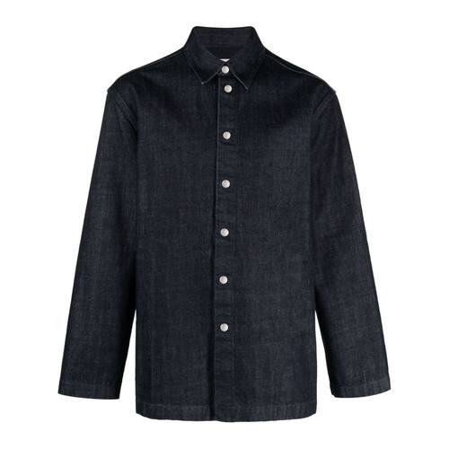1h可退 香港直邮Jil Sander 吉尔 桑达 男士 长袖牛仔衬衫 J21DL0