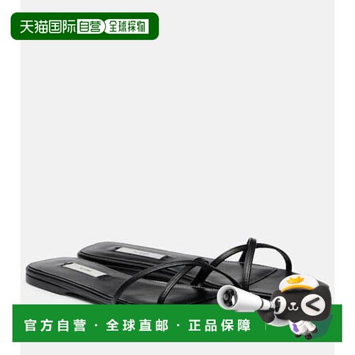 1h可退 香港直邮TOTÊME 女士 皮质凉拖 black黑色 舒适时尚