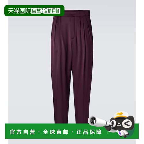1h可退 香港直邮Saint Laurent 圣罗兰 男士 suit 真丝长裤