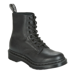 欧洲直邮dr. martens 女士黑色荔枝纹平底8孔时尚休闲百搭马丁靴
