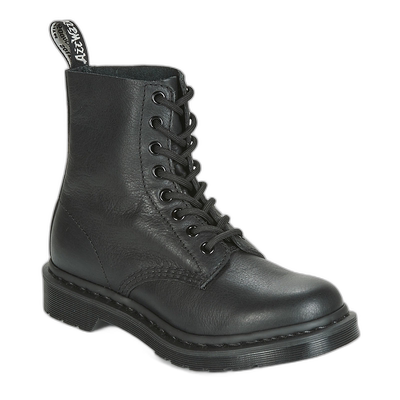 欧洲直邮dr. martens 女士黑色荔枝纹平底8孔时尚休闲百搭马丁靴
