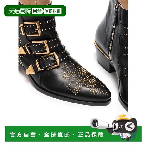 1h可退 欧洲直邮CHLOÉ 女士靴子 C16A134750ZY CO 黑色 Ankle Boo