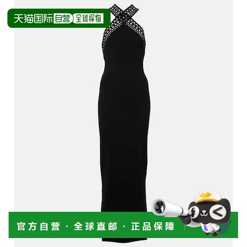香港直邮Alaia 女士 Vienne 挂脖睡裙 black黑色 【付后1h可退】