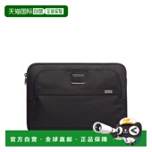 3男士 自营欧洲直邮Tumi途明 Alpha 黑色弹道尼龙拉链开合电脑包