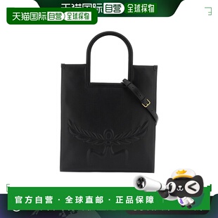 1h可退 香港直邮MCM 女士 折叠托特包 MWTESTA03 black黑色 舒适