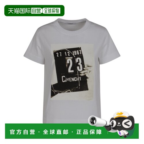 1h可退 香港直邮GIVENCHY 女士T恤 BW70FJP7A4100 SS2026 白色 Co