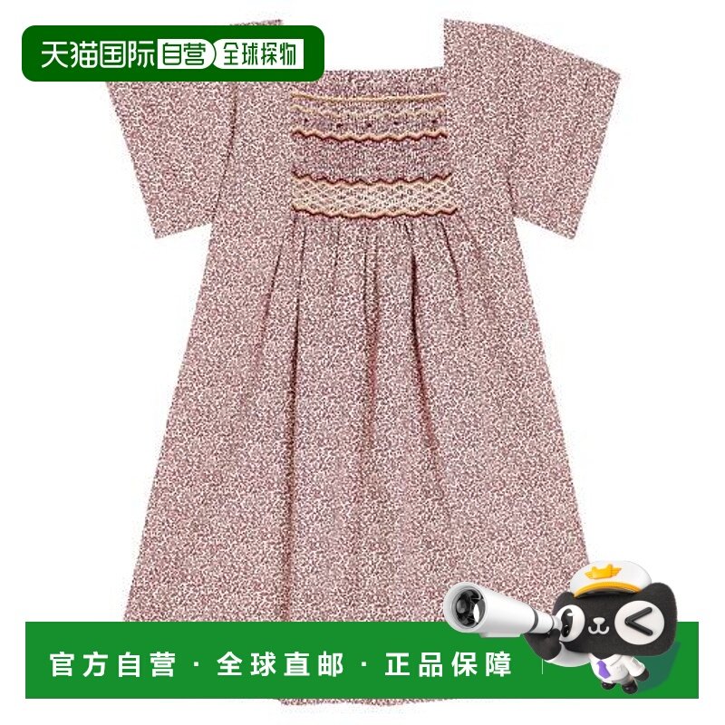 1h可退 香港直邮Bonpoint 女童 Paysanne 花朵棉质连衣裙童装