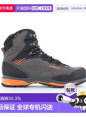 自营欧洲直邮LOWA CADIN II GTX MID男士灰色/橙色防水科技面料登