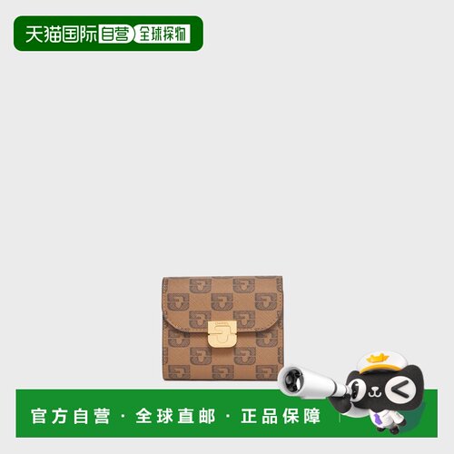 自营欧洲直邮GERARD DAREL MINI WALLET女士涂层帆布牛皮革小号钱