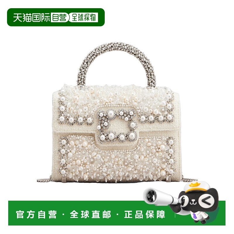 香港直邮Roger Vivier Flower迷你钻扣羊毛手拿包 RBWAMFC1102SQH