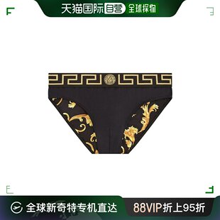 香港直邮Versace 黑色格雷卡游泳内裤 ABU01025A232185A80G