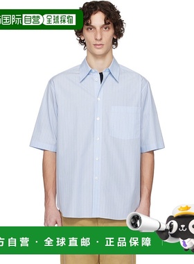 1h可退 香港直邮AURALEE 男士 蓝色 Suvin High Count Cloth Stri