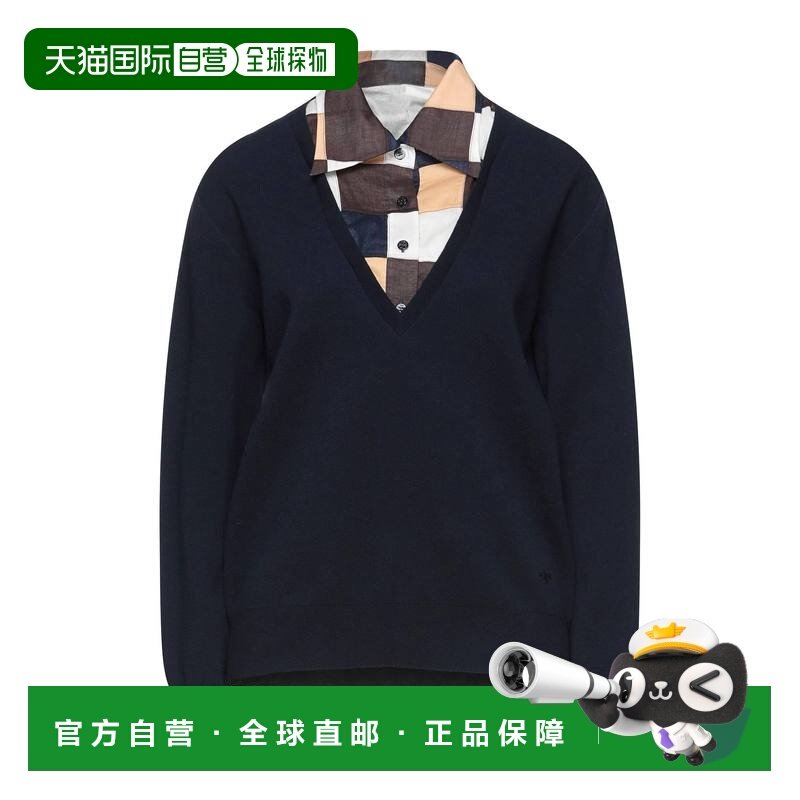 1h可退 香港直邮Tory Burch 托里 伯奇 女士 毛衣 blue蓝色 舒适,女装/女士精品,毛针织衫,淘宝优惠券,粉丝福利购,淘宝优惠卷