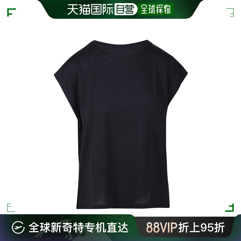 香港直邮Majestic Filatures女士开衩下摆圆领T恤 E24M011FDE