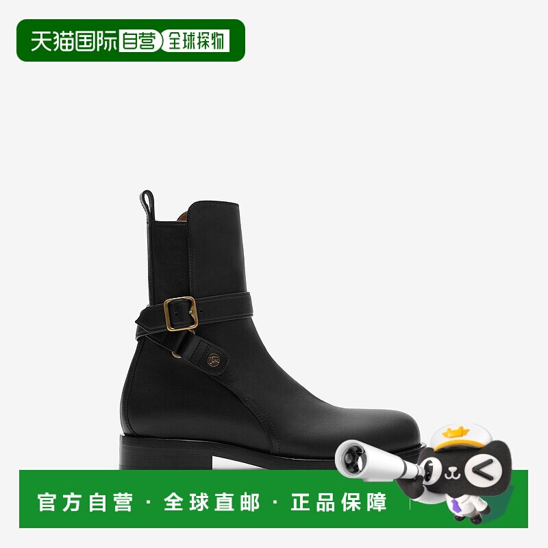 欧洲直邮Burberry (2025 新品) 皮革 Ledger 骑士靴男靴