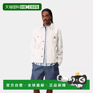 自营欧洲直邮Carhartt Wip 男士经典白色工装大衣棉夹克