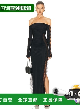 1h可退 香港直邮Blumarine 蓝色情人 女士 露肩连衣裙 P622A758A