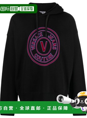 1h可退 香港直邮versace 范思哲 男士 O V-EMBLEM FLOCK 卫衣 75G