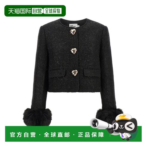 欧洲直邮SELF-PORTRAIT 女士外套 AW26131JBBLACK【付后1h可退】